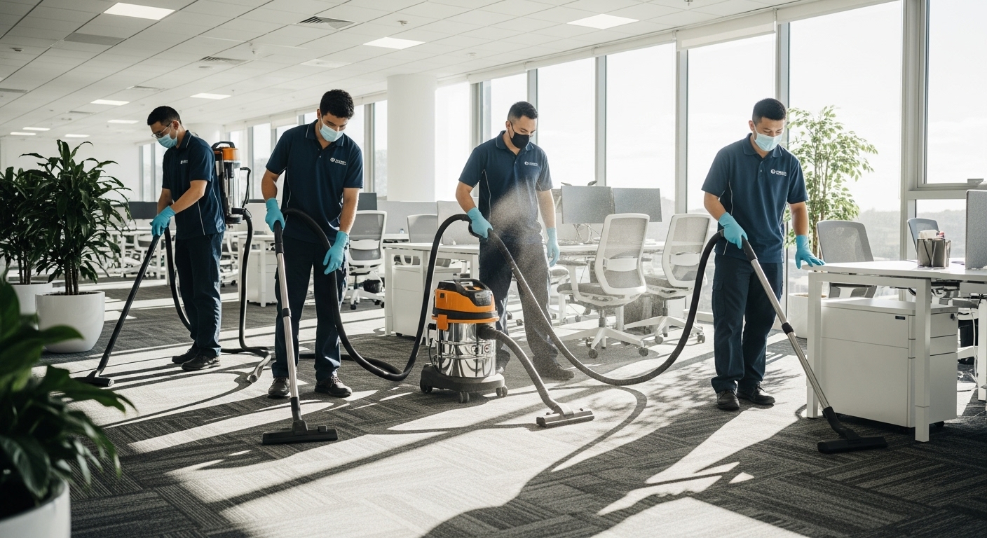 Professional cleaners in Allawah office