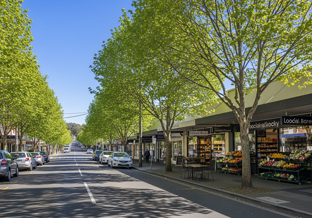 Pennant Hills shops and street
