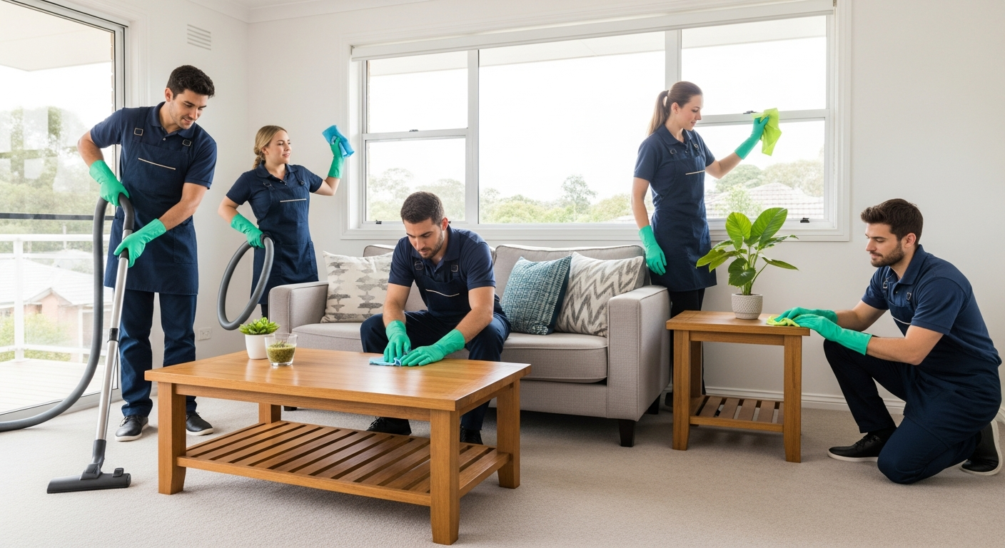 End of lease cleaners working