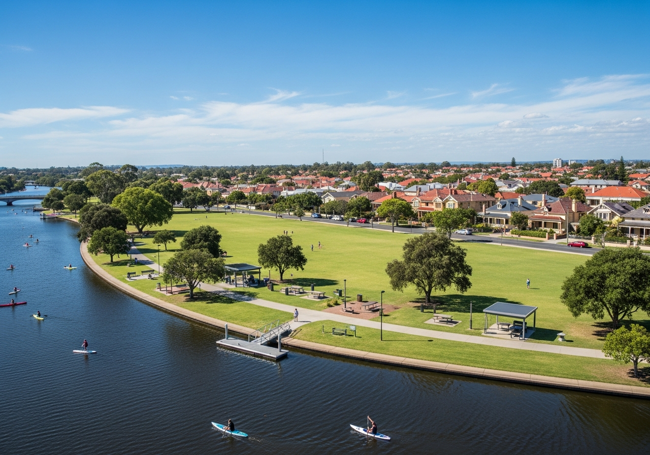 Bassendean riverside and heritage houses