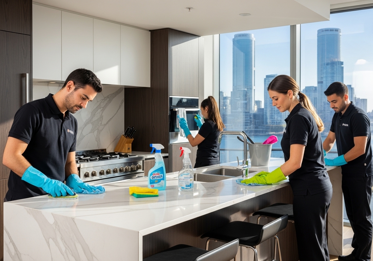 End of lease cleaning Barangaroo kitchen