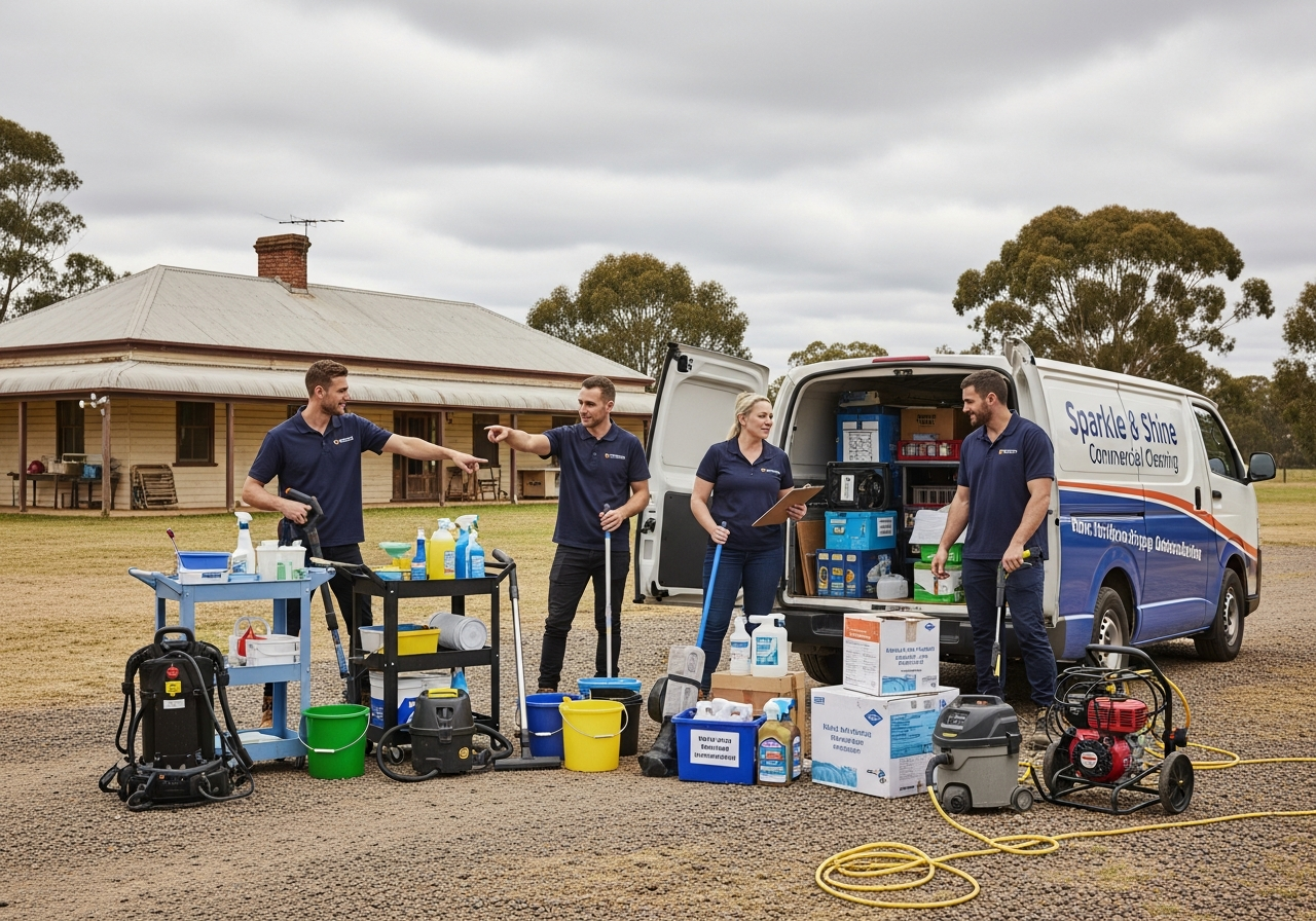 Commercial cleaners arrival South Maroota