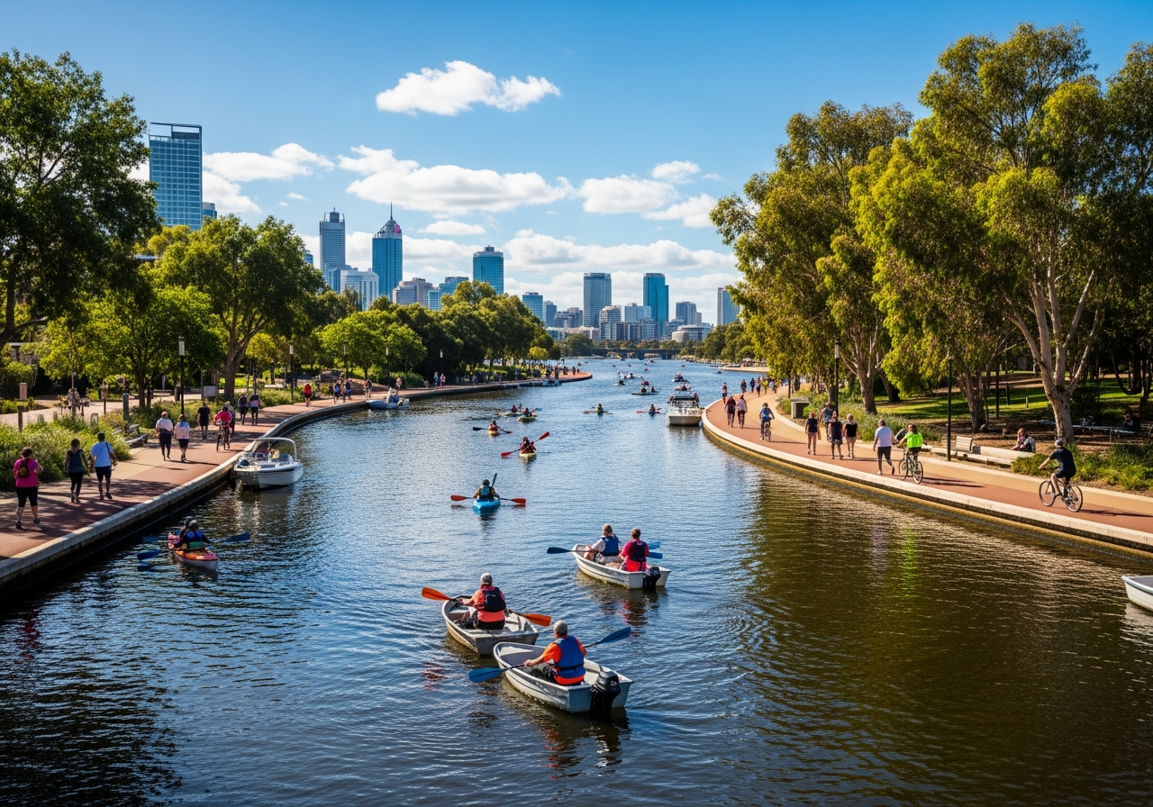 East Perth Swan River and Claisebrook Cove