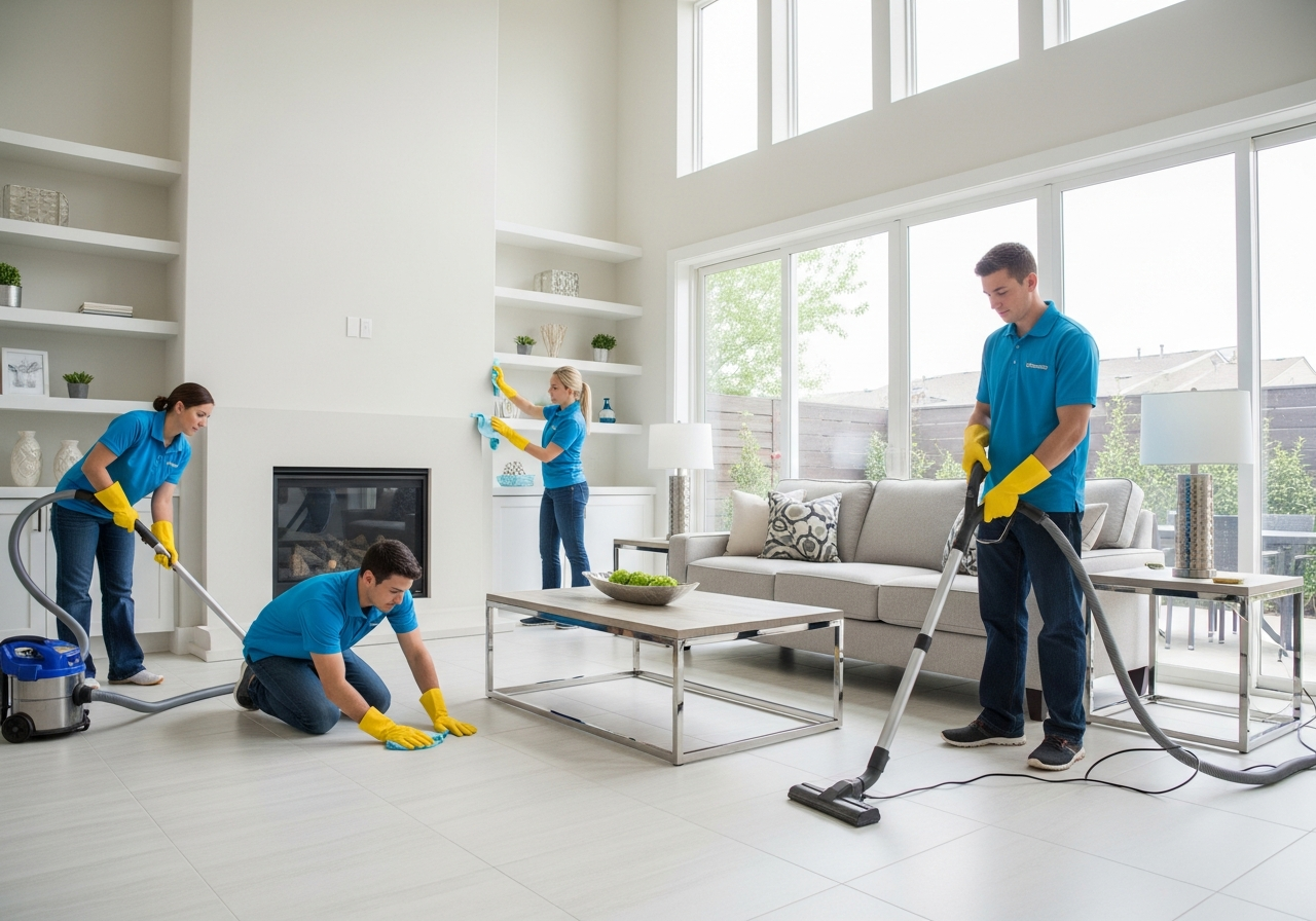 End of lease clean living room