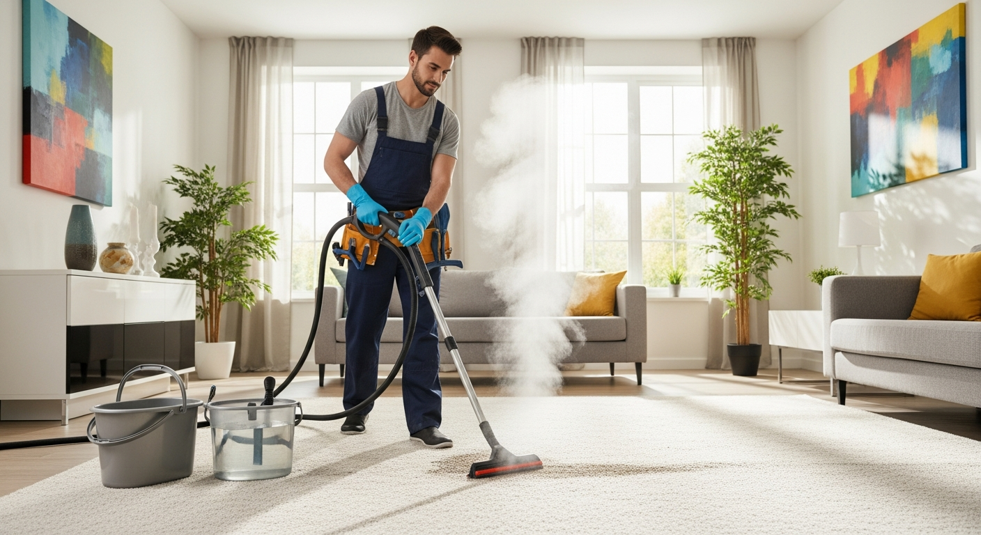 Carpet steam cleaning in Greenwood property
