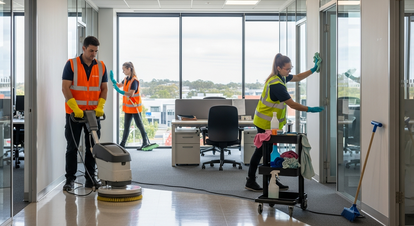 Commercial cleaners at work in Regentville area