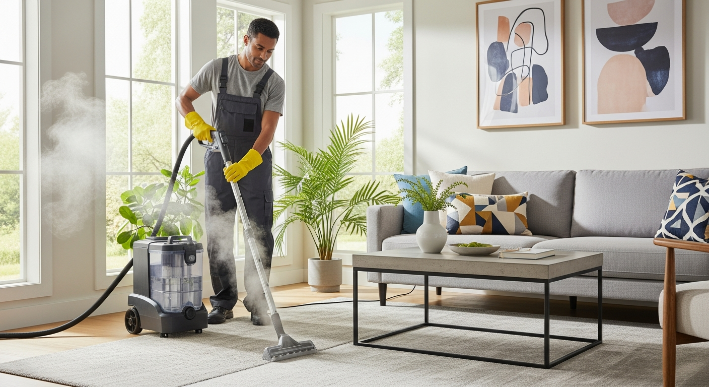 Carpet steam cleaning
