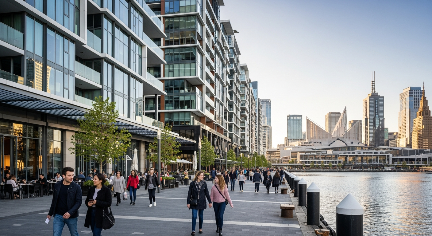 South Wharf waterfront and MCEC