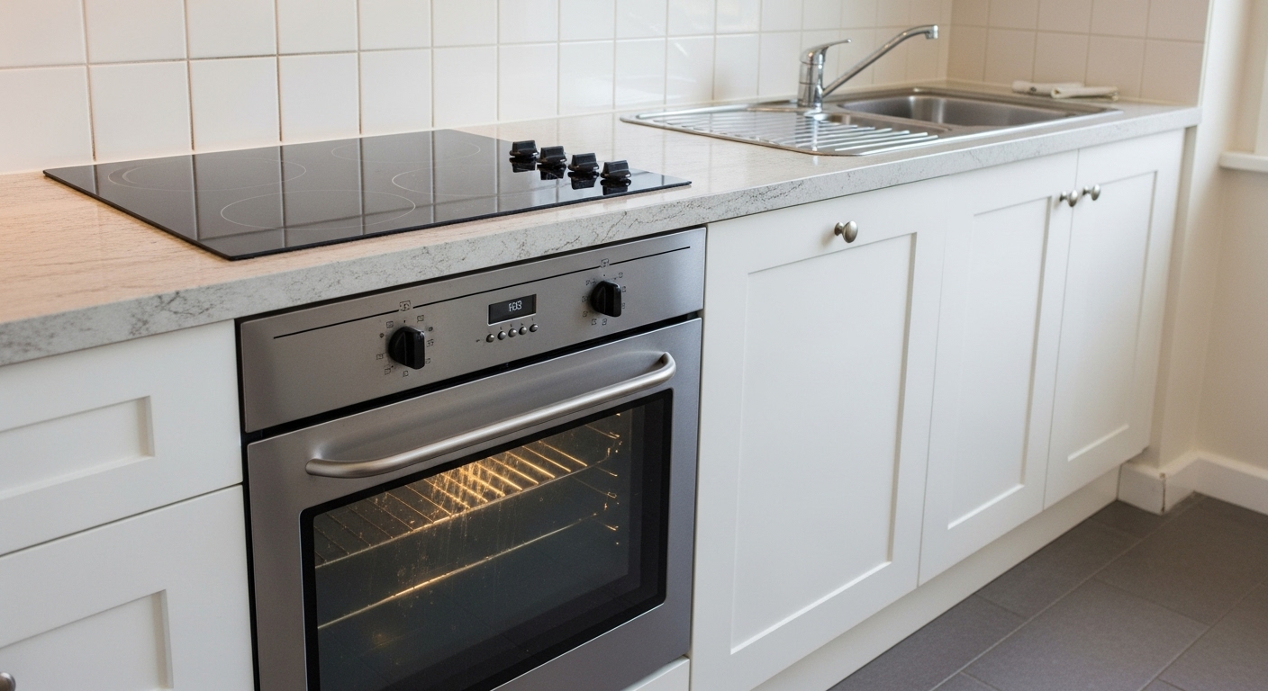 Clean kitchen after end of lease vacate cleaning