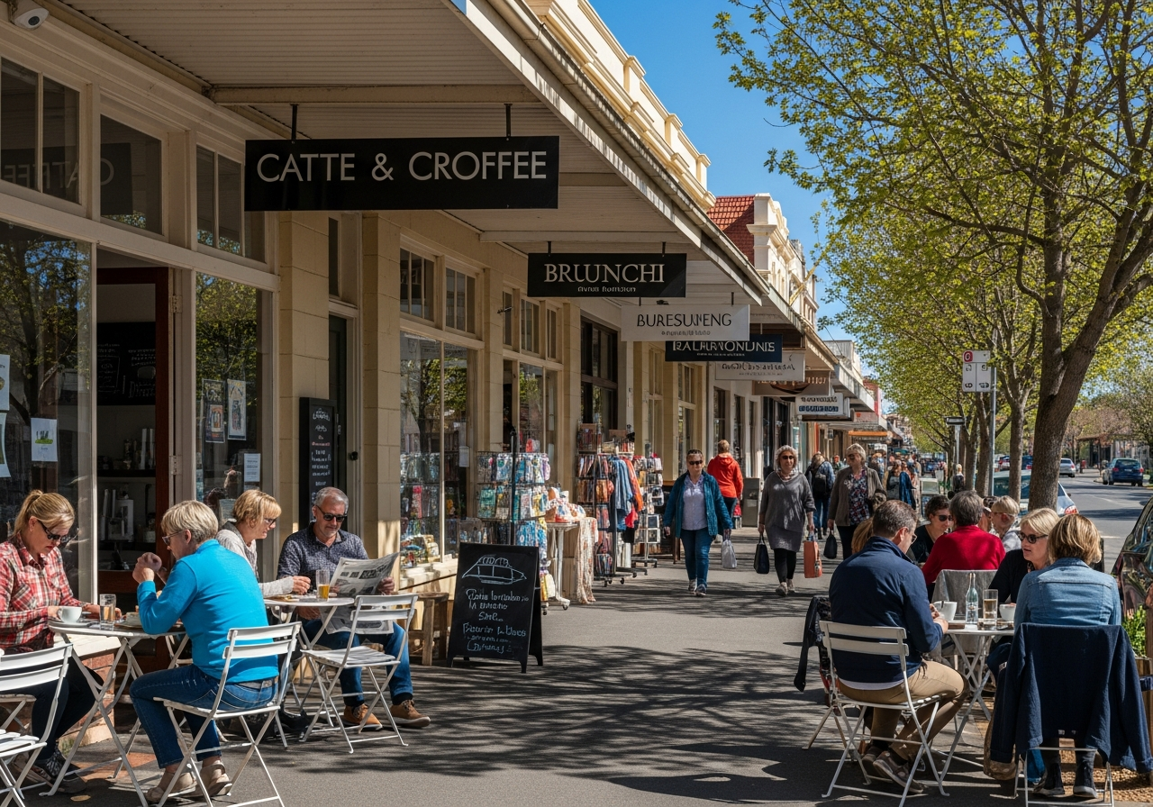 Kalamunda main street and cafes
