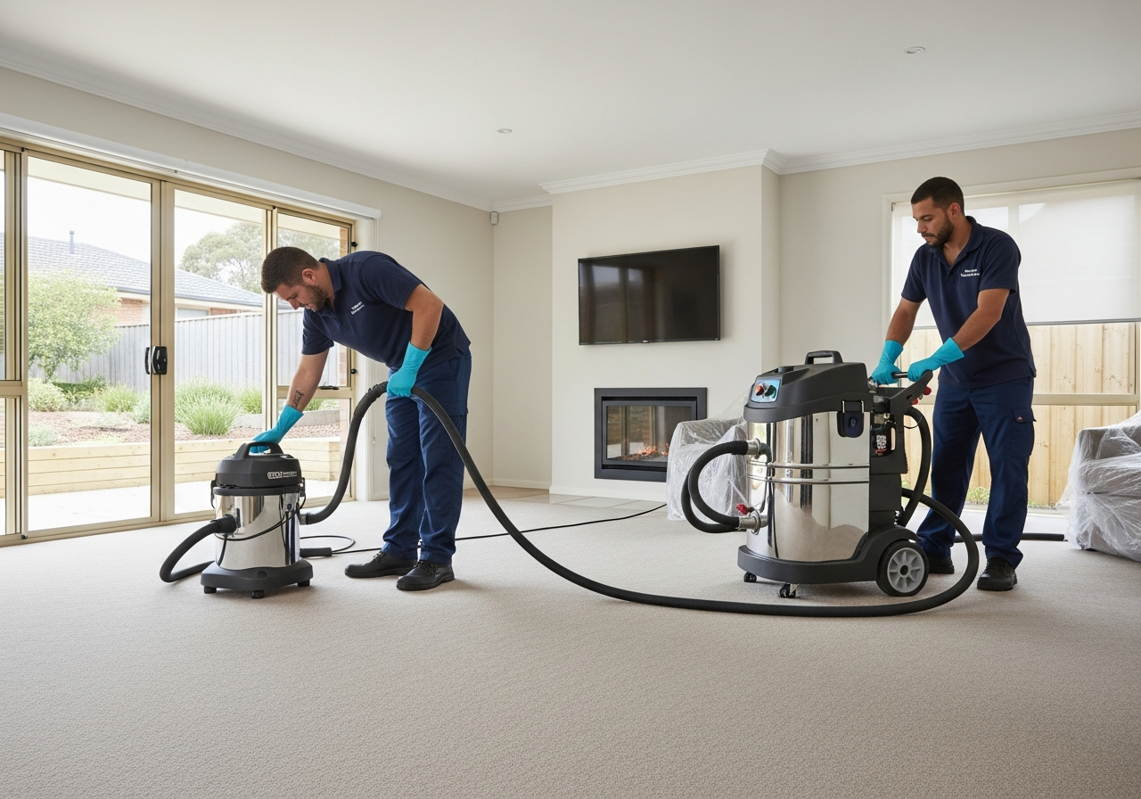 Steam cleaning carpets in lounge