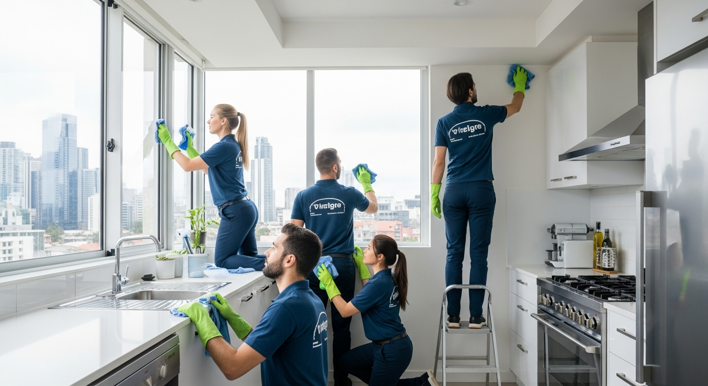 End of lease cleaners at work