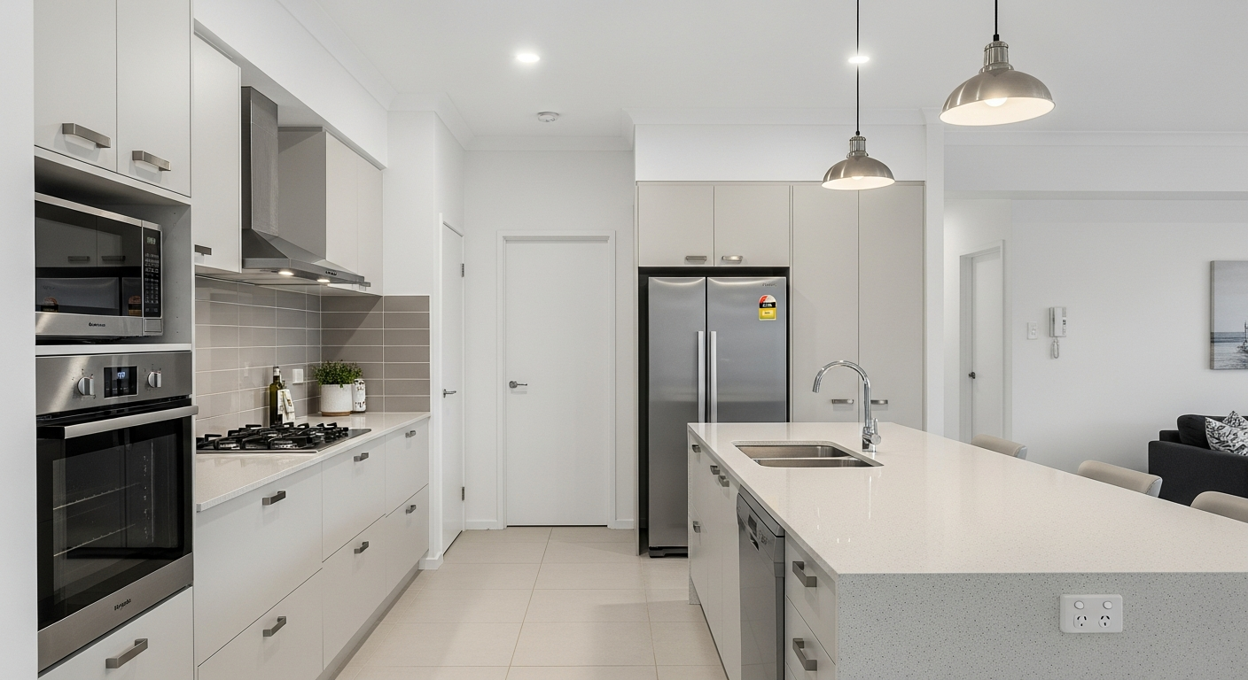Kitchen after vacate cleaning