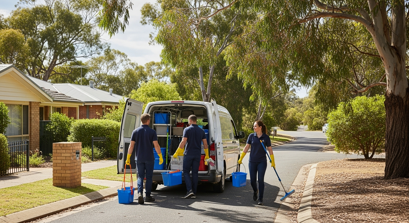 Cleaning team at a Mundaring home