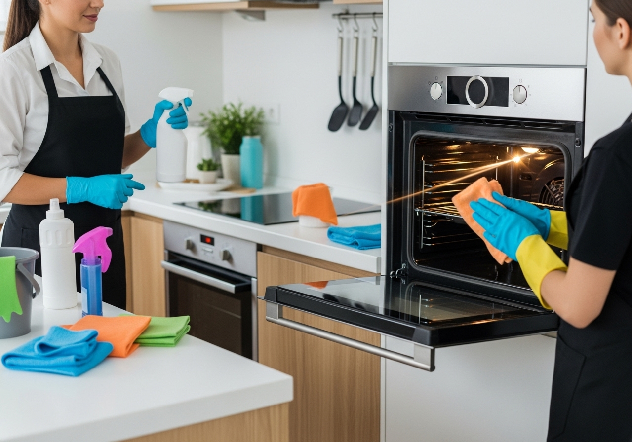 Oven cleaned to real estate standard