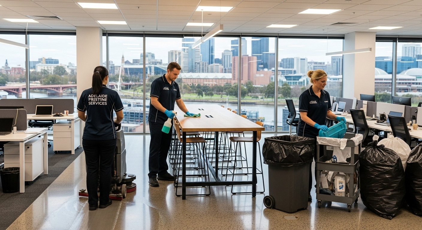 Professional cleaners in Adelaide office
