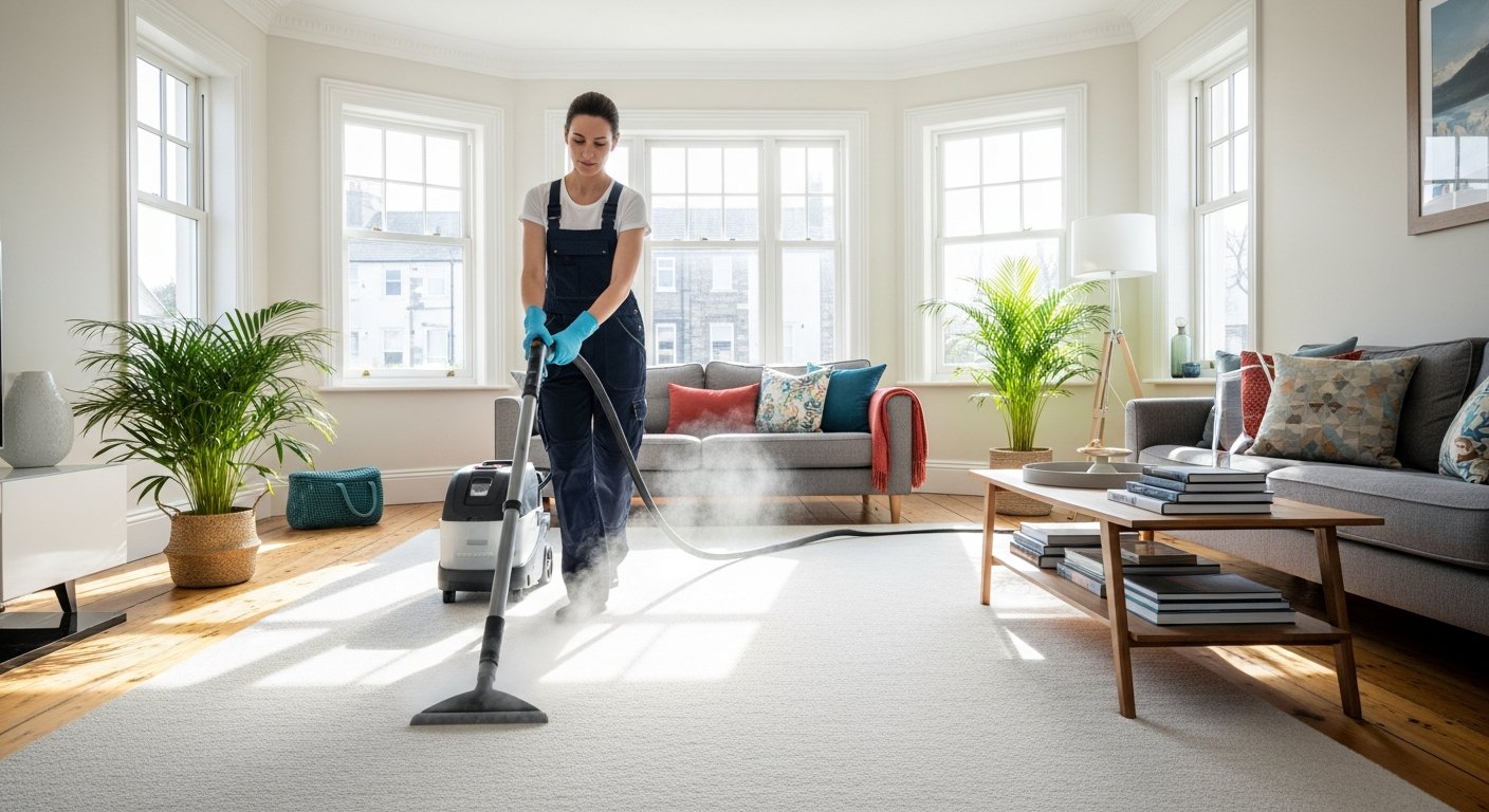 Carpet steam cleaning in Bicton living room