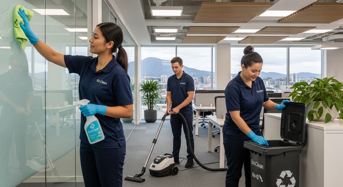 Commercial cleaners in Hobart office