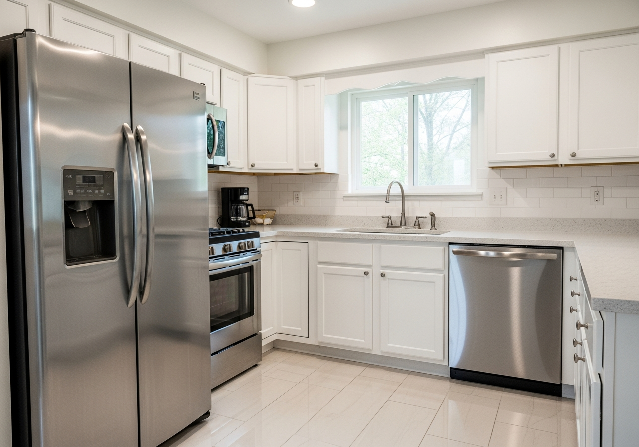 Kitchen after end of lease cleaning