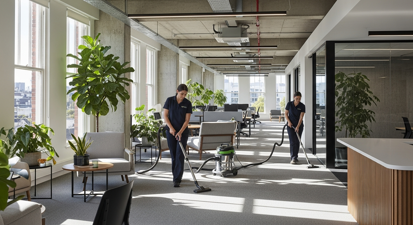 Professional cleaners in Rosebery office