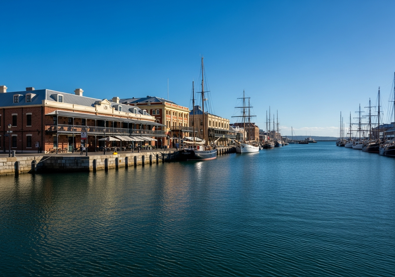 Fremantle harbour and historic buildings