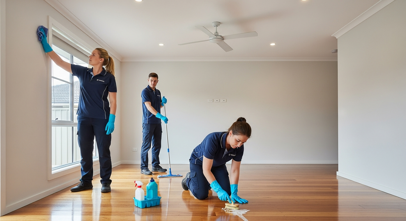 End of lease cleaning team working in Lynbrook rental