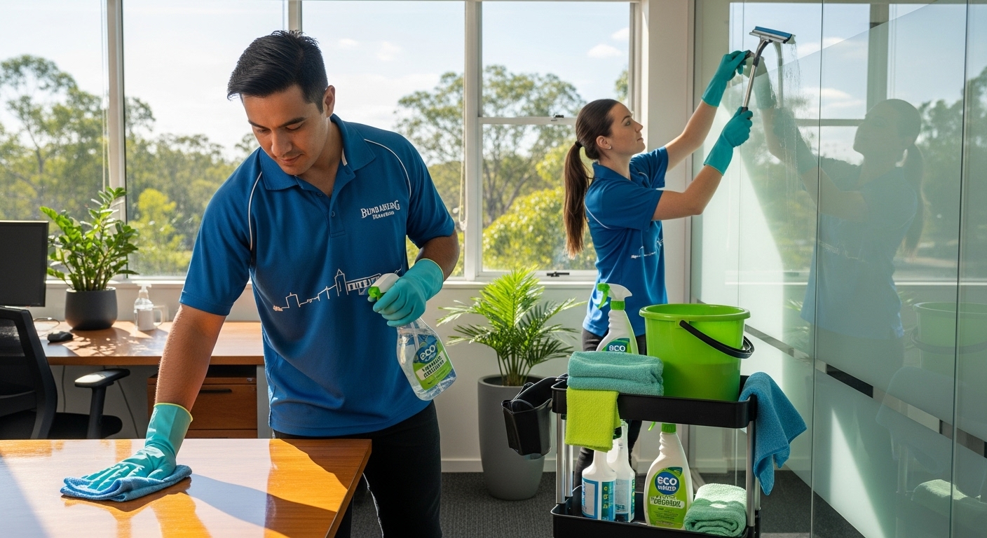 Bundaberg commercial cleaners at work