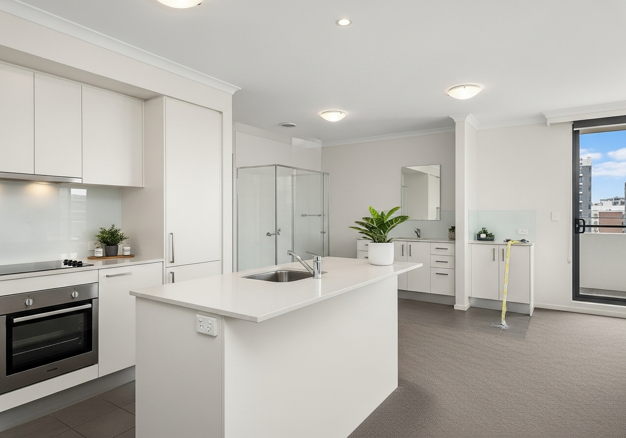 Vacate cleaners preparing apartment for inspection