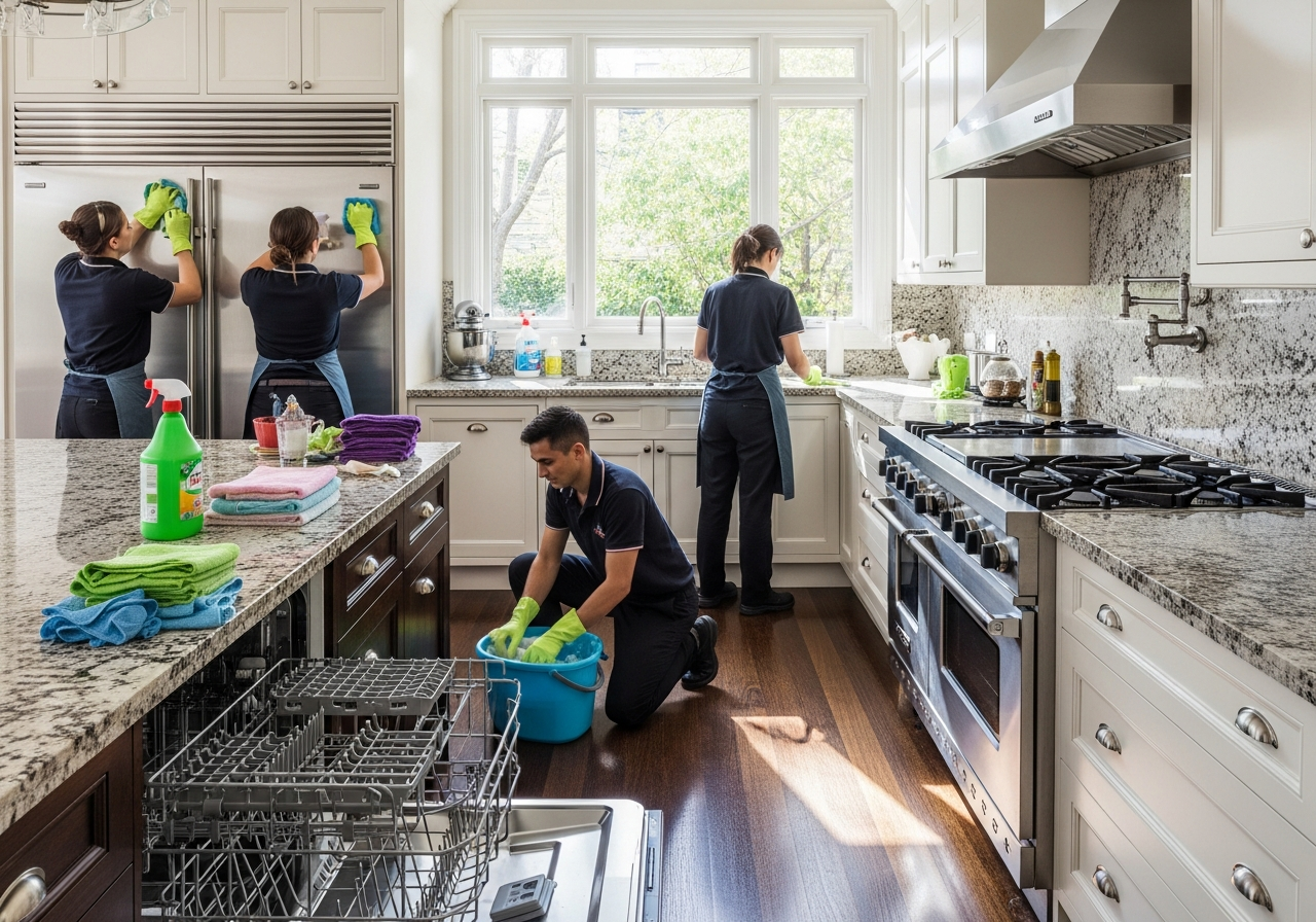 End of lease cleaning Toorak kitchen