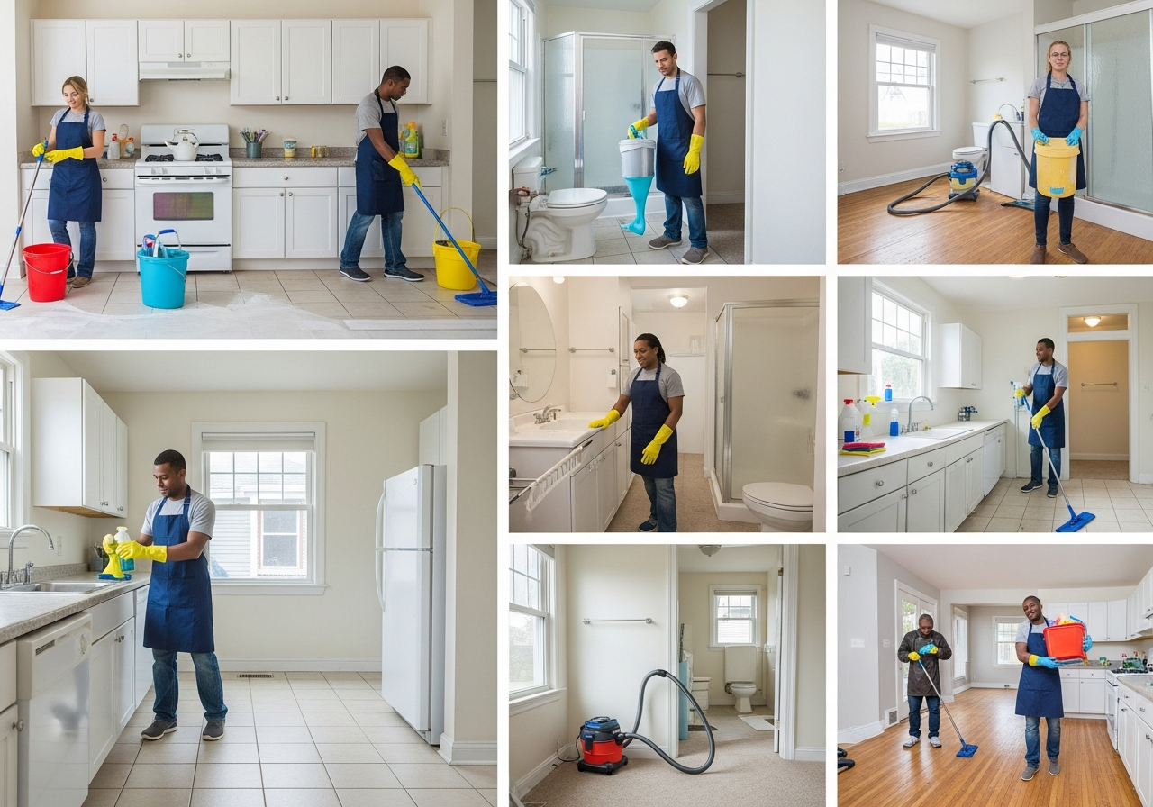 End of lease cleaners in action