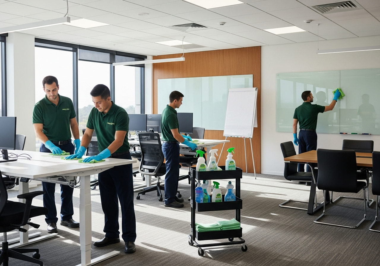 Commercial cleaners in Woodlands office