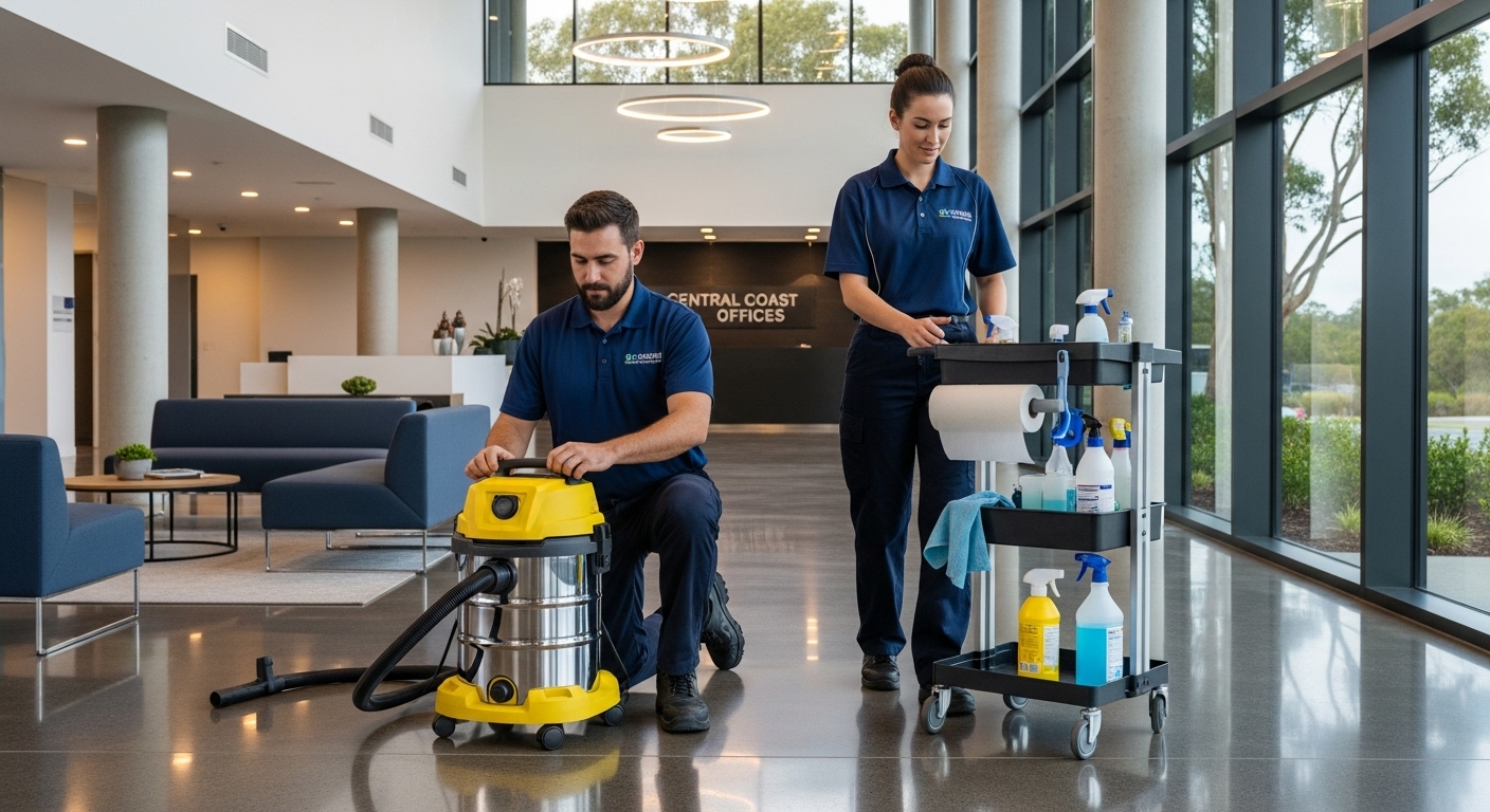 Central Coast cleaners preparing equipment