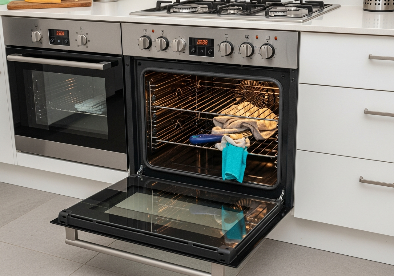 Oven cleaned to landlord standard