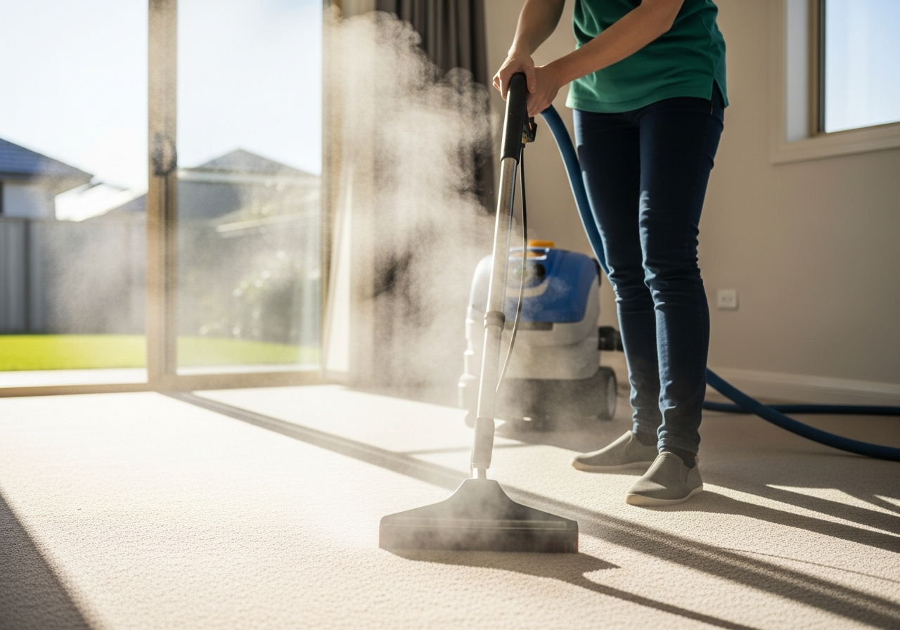 Carpet steam clean in Perth Hills home