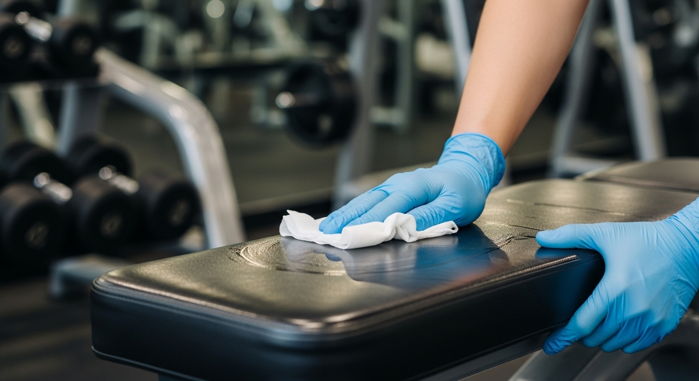 Equipment being cleaned