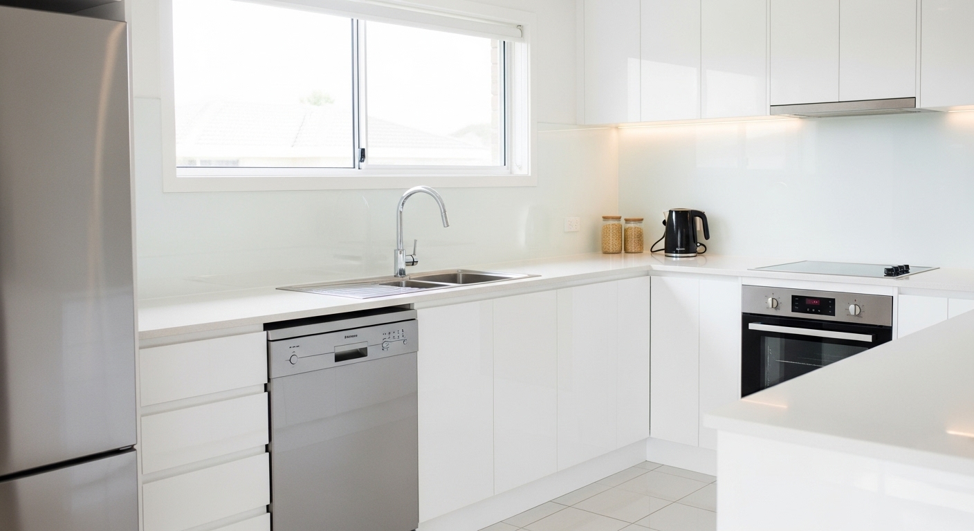 After end of lease cleaning bright kitchen