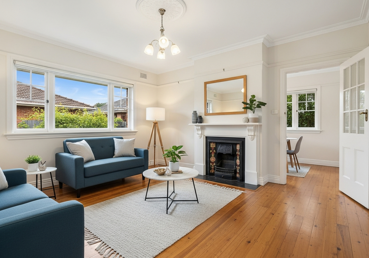 End of lease clean living room Upper Ferntree Gully