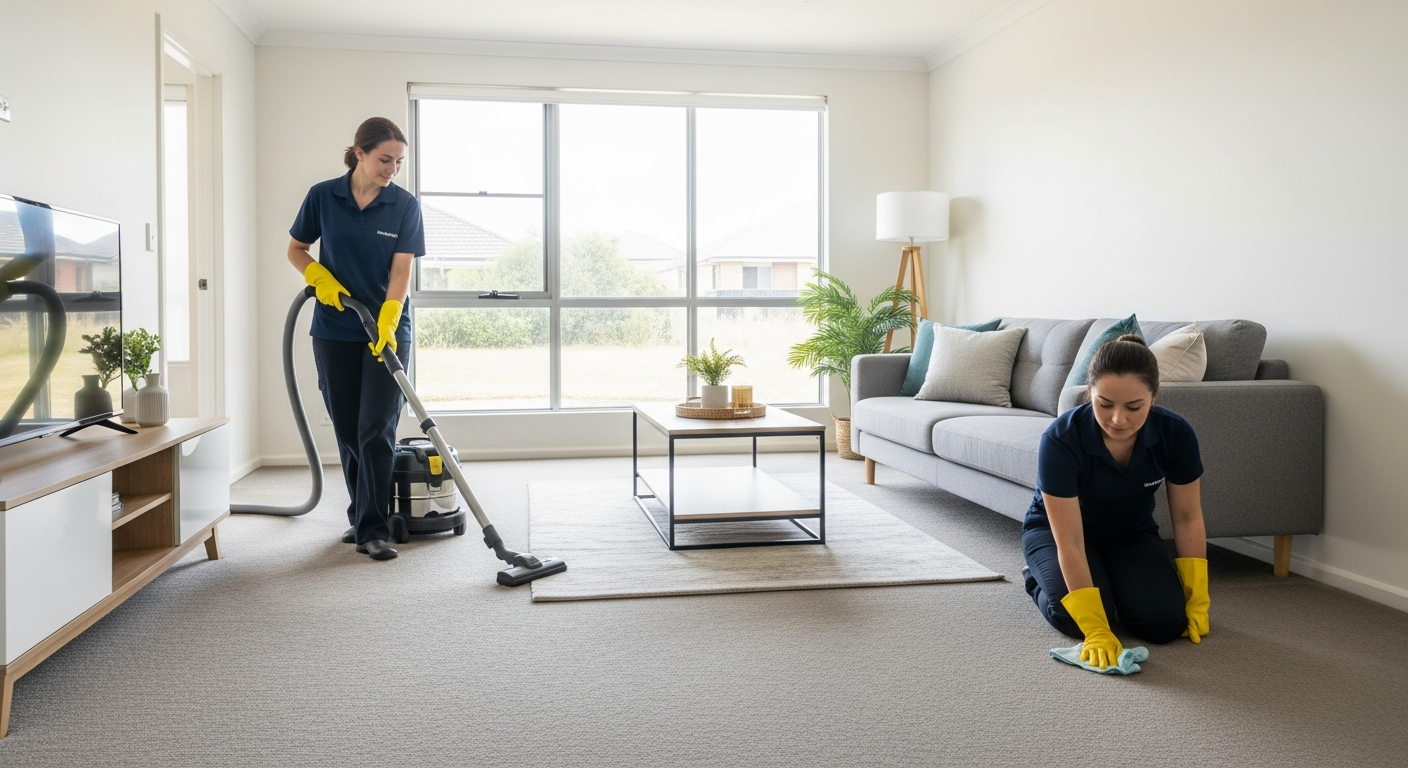 Cleaners inspecting an apartment in Hamersley