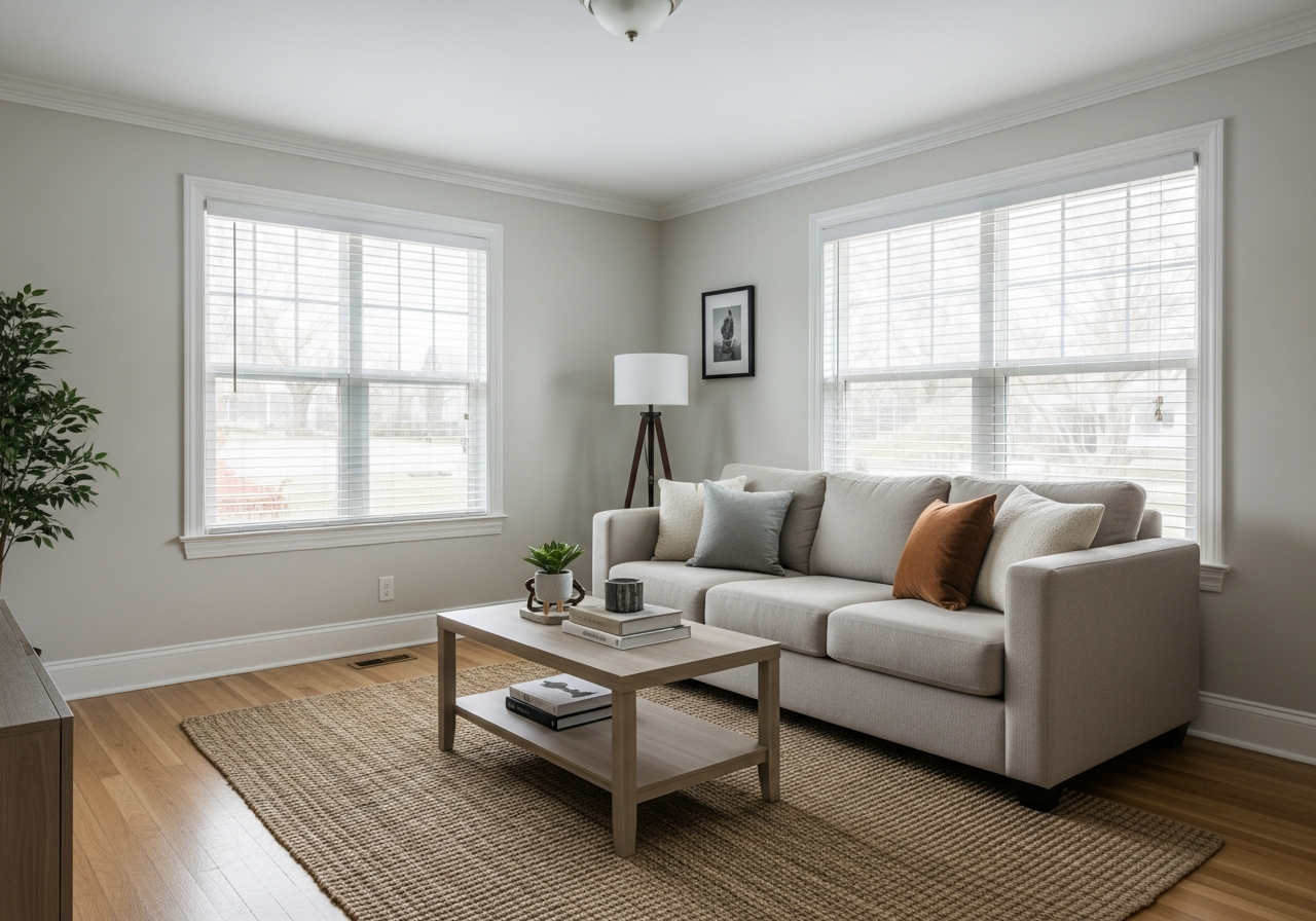 Vacate clean living room Harkaway