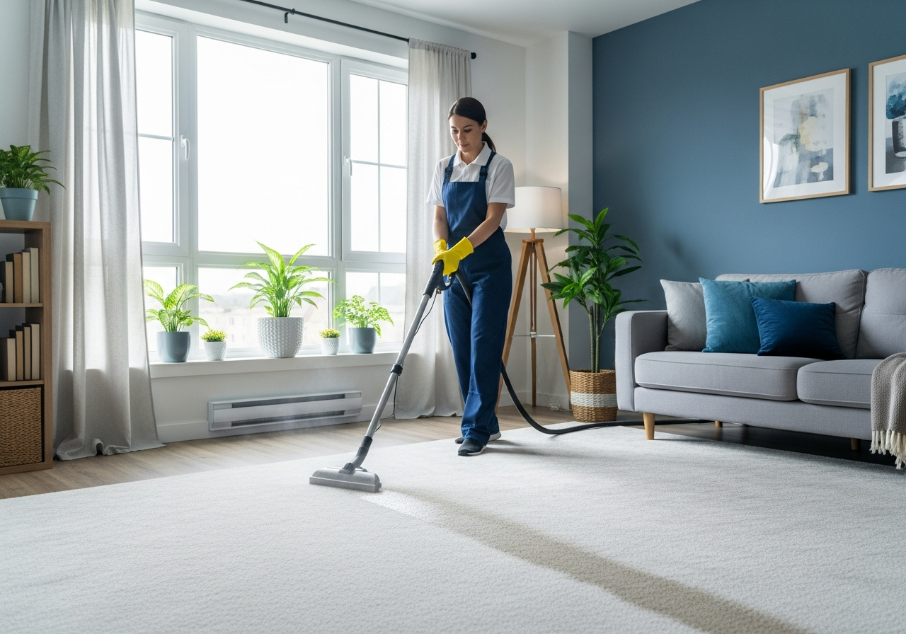 Carpet steam cleaning in St Kilda West apartment