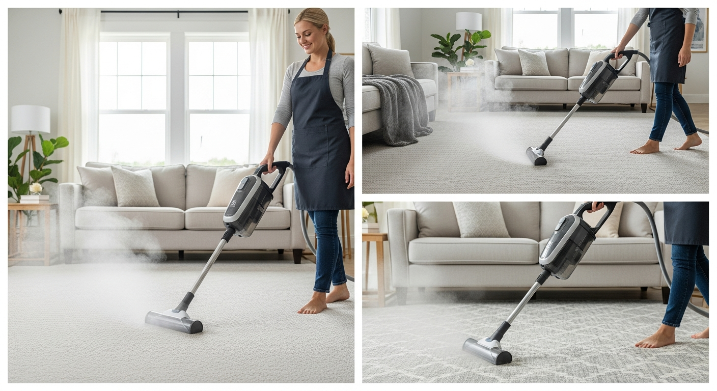 Carpet steam cleaning