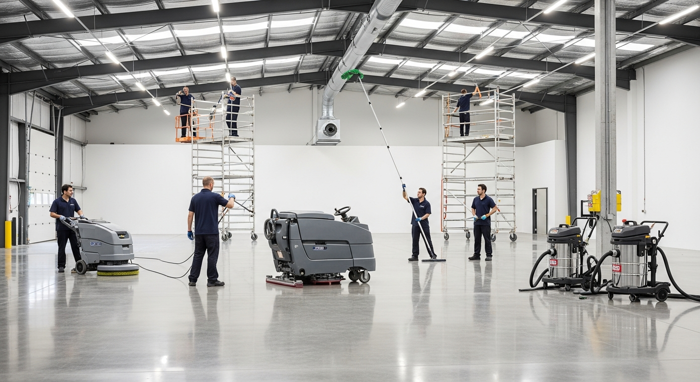 Commercial cleaners in Sydenham warehouse