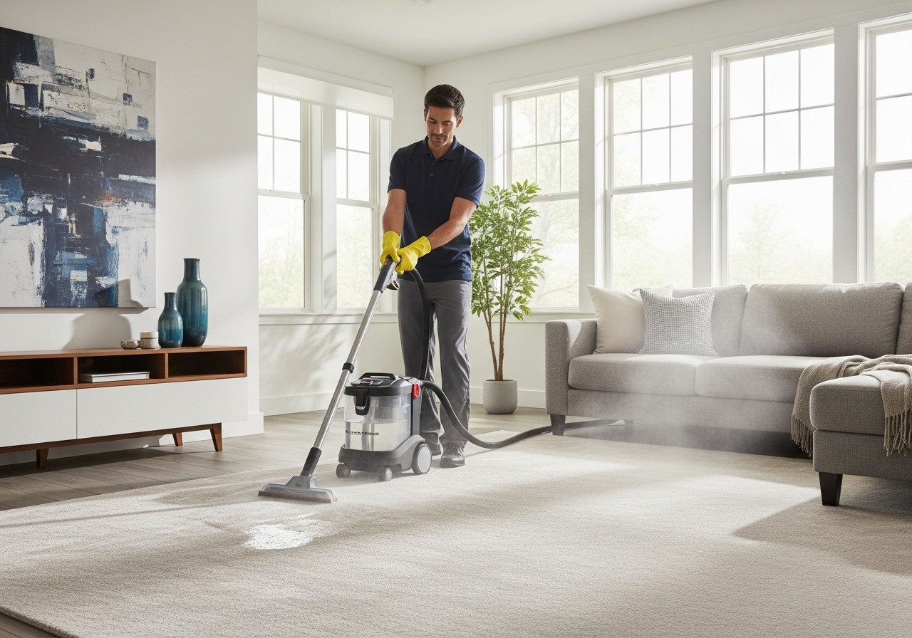 Carpet steam cleaning