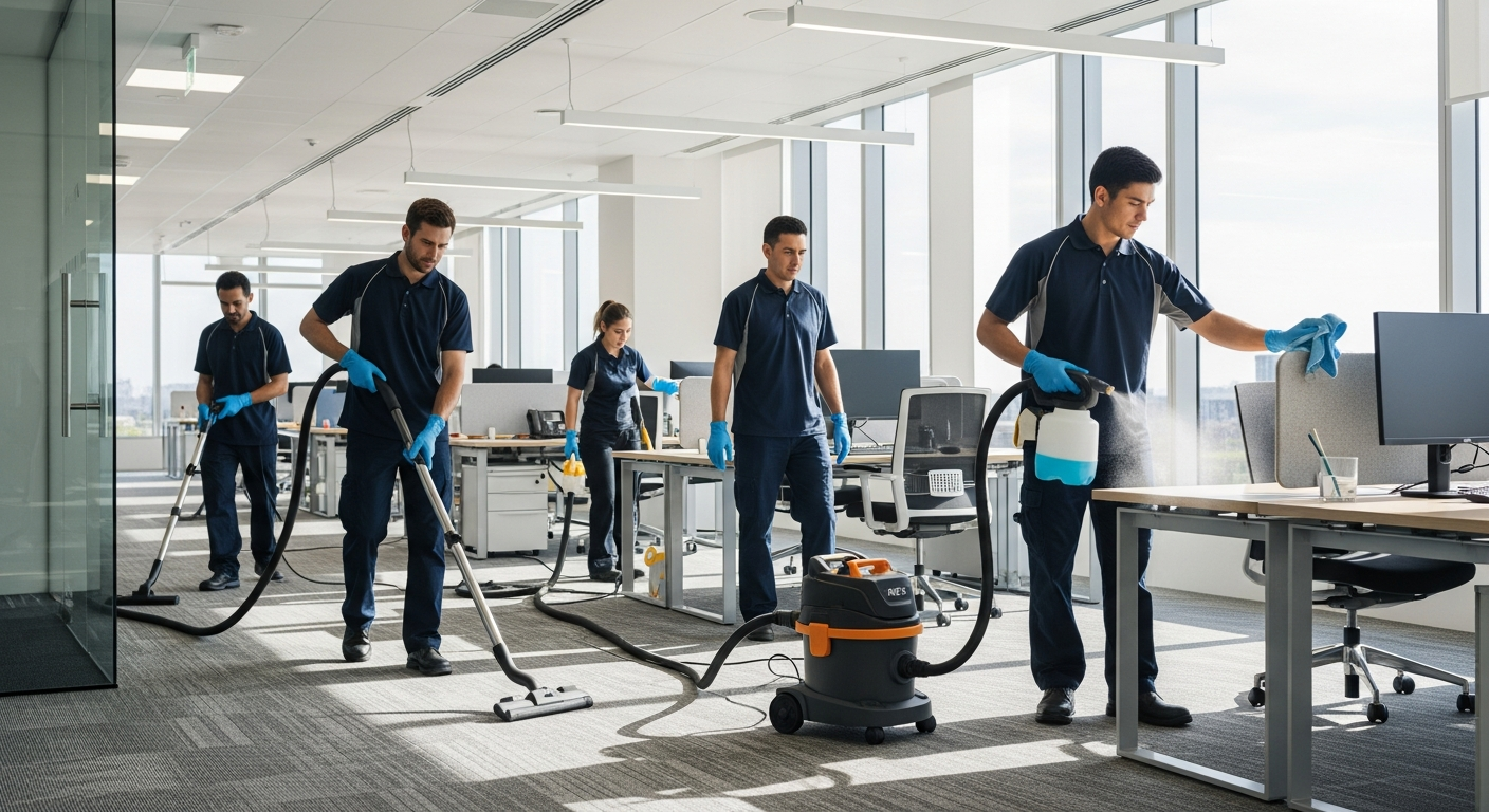 Professional cleaners in Quakers Hill office