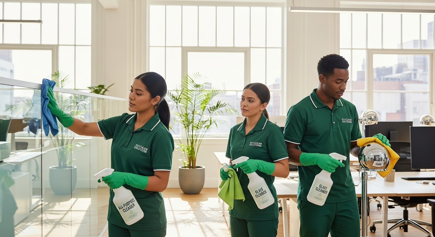 Eco-friendly cleaning team