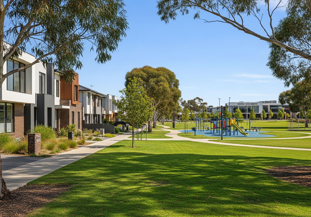 Mernda suburb homes and parks