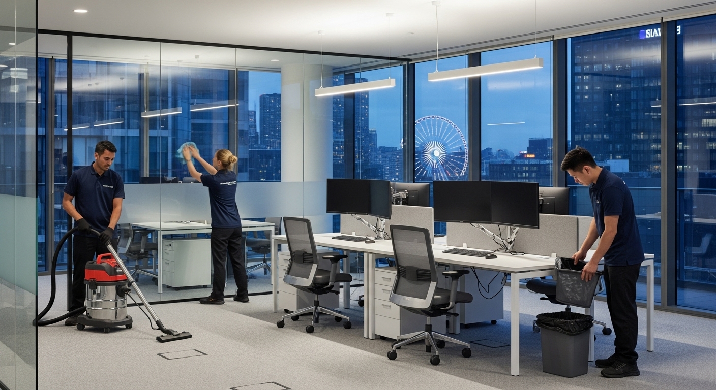Professional cleaners in Melbourne office