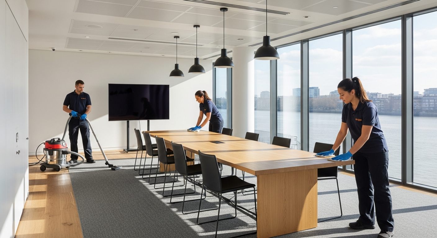 Commercial cleaners in Putney office