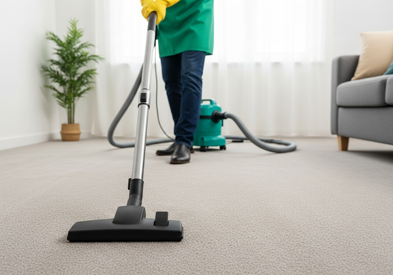 Carpet cleaning before inspection