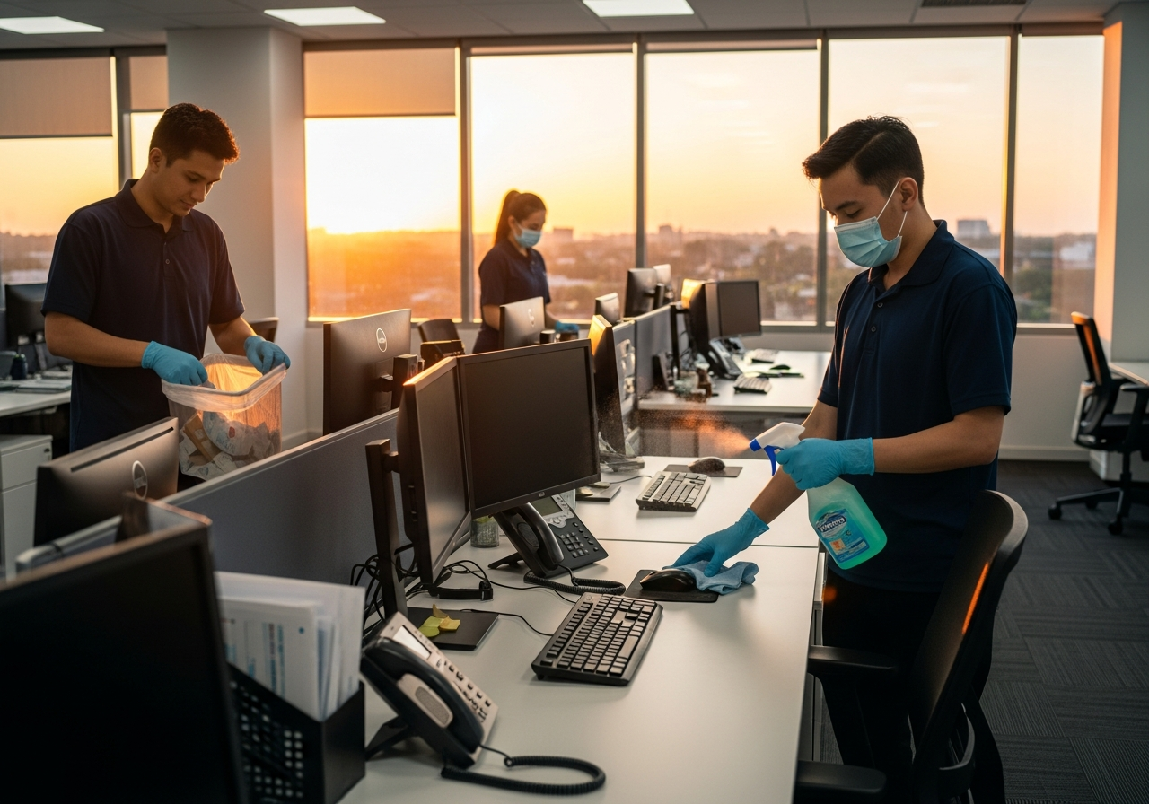 Commercial cleaners in Thornleigh office